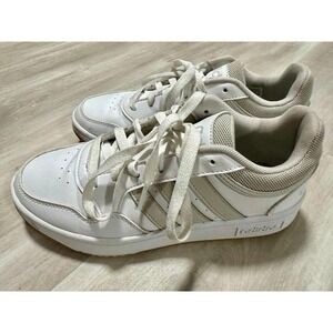 Adidas Hoops 3.0 Low White Leather Shoes Womens Size 6.5 Low Top Sneakers